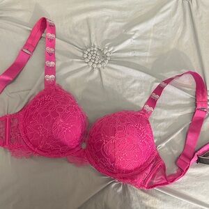 Victoria's Secret Vibrant Pink Lace Bra